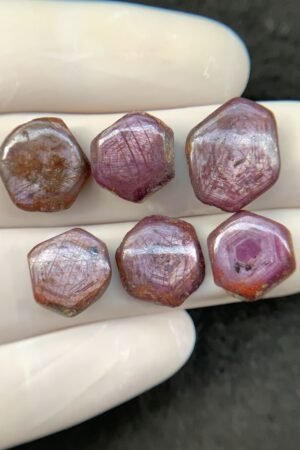Natural Ruby Gemstone Smooth Fancy Shape High Quality Cabochons Loos Gemstone For Jewelry Making 12-16 MM Size 6 Pcs SM24245