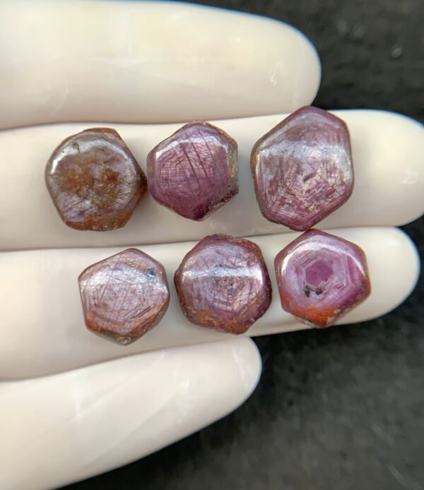 Natural Ruby Gemstone Smooth Fancy Shape High Quality Cabochons Loos Gemstone For Jewelry Making 12-16 MM Size 6 Pcs SM24245