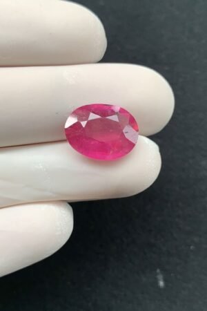 Natural Pink Sapphire Gemstone Faceted Cut Oval Shape High Quality Loose Gemstones For Jewelry Making 15x11x6 MM Size 1 Pcs SM24329