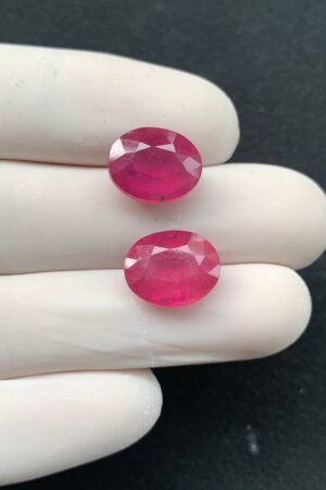 Natural Pink Sapphire Gemstone Faceted Cut Oval Shape High Quality Loose Gemstones For Jewelry Making 13 MM Size 2 Pcs SM24332