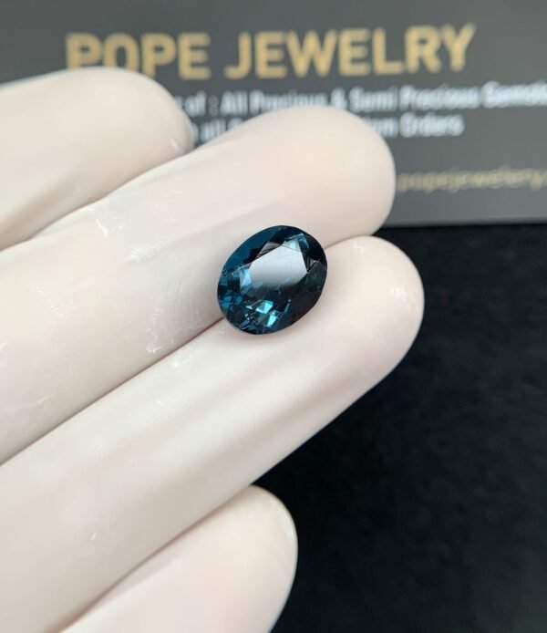 Natural London Blue Topaz Gemstone Faceted Cut Oval Shape High Quality Loose Gemstones For Jewelry Making 11x9x6 MM Size 1 Pcs SM24358