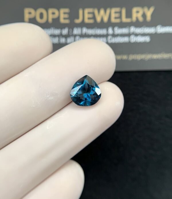 Natural London Blue Topaz Gemstone Faceted Cut Heart Shape High Quality Loose Gemstones For Jewelry Making 9x9x5 MM Size 1 Pcs SM24370