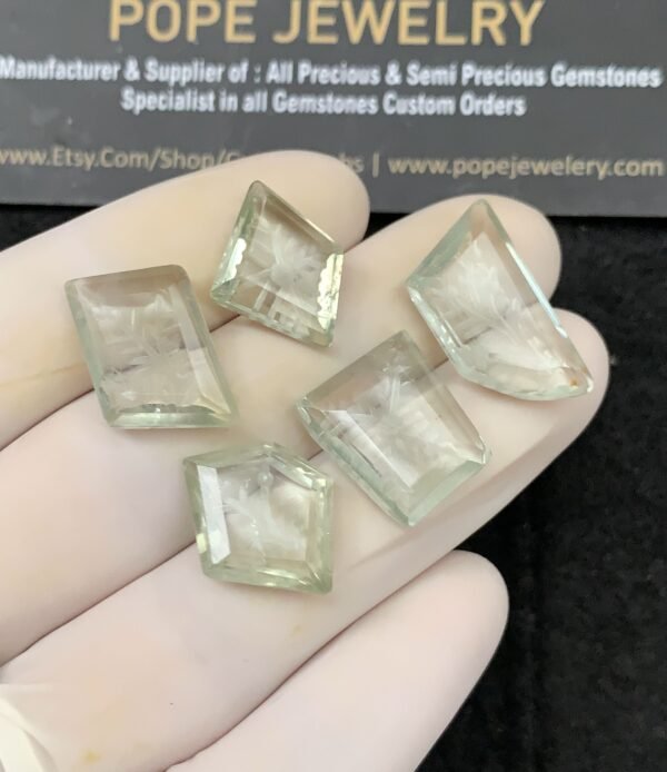 Natural Amethyst Gemstone Hand Carved Fancy Cabochon High Quality Loose Gemstones For Jewelry Making 17-21 MM Size 5 Pcs SM24596 - Image 2