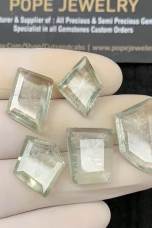 Natural Amethyst Gemstone Hand Carved Fancy Cabochon High Quality Loose Gemstones For Jewelry Making 17-21 MM Size 5 Pcs SM24596