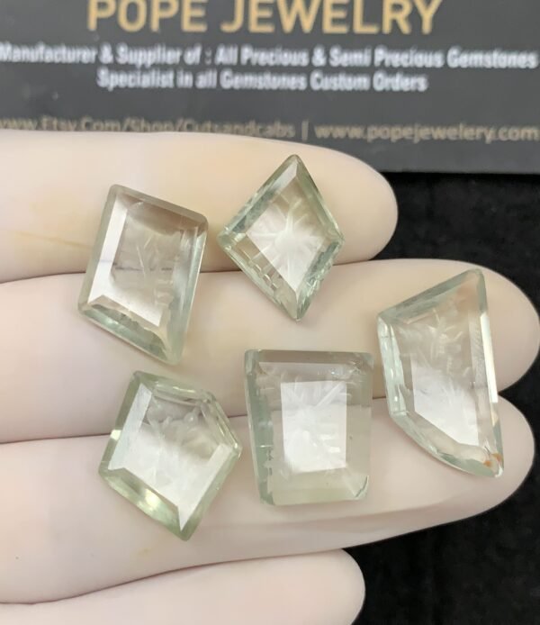 Natural Amethyst Gemstone Hand Carved Fancy Cabochon High Quality Loose Gemstones For Jewelry Making 17-21 MM Size 5 Pcs SM24596