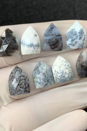 Natural Dendrite opal Gemstone Rose Cut Fancy Shape High Quality Loose Gemstones For Jewelry Making 14x10 MM Size 8 Pcs SM2517