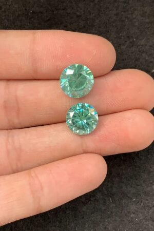 Moissanite Gemstone Faceted Cut Round Shape High Quality Loose Gemstones For Jewelry Making 11 MM Size 2 Pcs SM23959