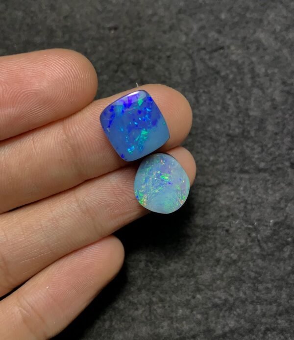 Natural Australian Opal Gemstone Smooth Mix Shape High Quality Loose Gemstones For Jewelry Making 12-14 MM Size 2 Pcs SM20085 - Image 2