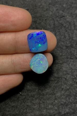 Natural Australian Opal Gemstone Smooth Mix Shape High Quality Loose Gemstones For Jewelry Making 12-14 MM Size 2 Pcs SM20085