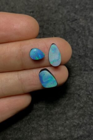 Natural Australian Opal Gemstone Smooth Mix Shape High Quality Loose Gemstones For Jewelry Making 8-12 MM Size 3 Pcs SM20086