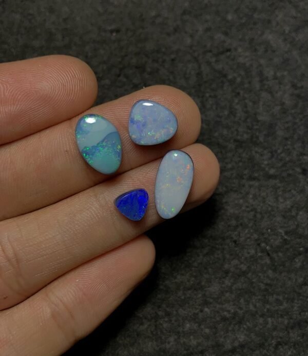 Natural Australian Opal Gemstone Smooth Mix Shape High Quality Loose Gemstones For Jewelry Making 7-15 MM Size 4 Pcs SM20087 - Image 2