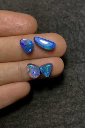 Natural Australian Opal Gemstone Smooth Fancy Shape Cabochon High Quality Loose Gemstones For Jewelry Making 8-14 MM Size 4 Pcs SM20627