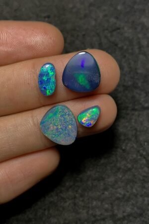 Natural Australian Opal Gemstone Smooth Fancy Shape Cabochon High Quality Loose Gemstones For Jewelry Making 8-13 MM Size 4 Pcs SM20628