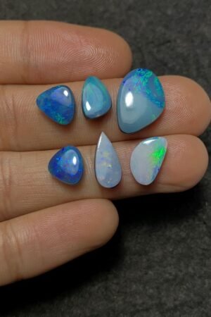 Natural Australian Opal Gemstone Smooth Fancy Shape Cabochon High Quality Loose Gemstones For Jewelry Making 9-16 MM Size 6 Pcs SM20629