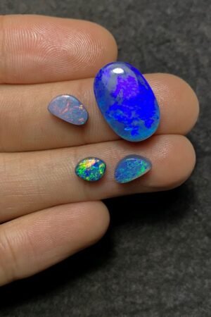 Natural Australian Opal Gemstone Smooth Fancy Shape Cabochon High Quality Loose Gemstones For Jewelry Making 7-18 MM Size 4 Pcs SM20630