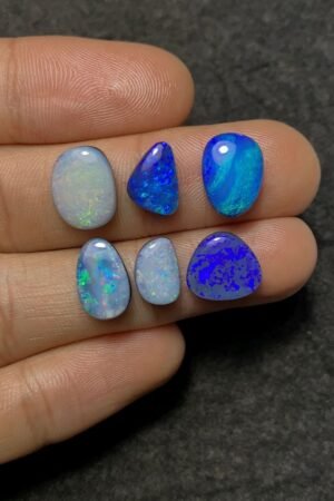 Natural Australian Opal Gemstone Smooth Fancy Shape Cabochon High Quality Loose Gemstones For Jewelry Making 10-12 MM Size 6 Pcs SM20631