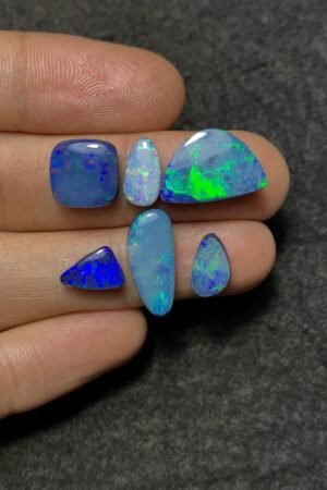 Natural Australian Opal Gemstone Smooth Mix Shape Cabochon High Quality Loose Gemstones For Jewelry Making 10-18 MM Size 6 Pcs SM20877