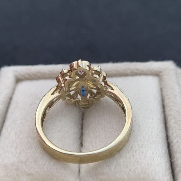 Sapphire Ring, 925 Sterling Silver 18K Gold Plated Untreated Natural Sapphire Women Solitaire Ring Jewelry, Anniversary Wedding Engagement Ring Jewelry Gift, Fine Jewelry, Gift for Her, Girls Rings - Image 9