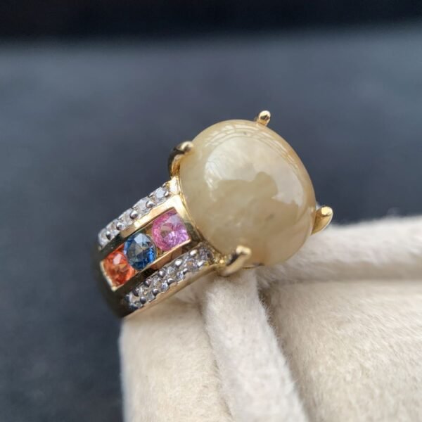 Sapphire Ring, 925 Sterling Silver 18K Gold Plated Untreated Natural Sapphire Women Solitaire Ring Jewelry, Anniversary Wedding Engagement Ring Jewelry Gift, Fine Jewelry, Gift for Her, Girls Rings - Image 9