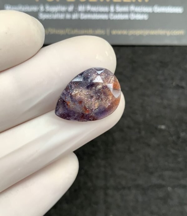 Natural Blood Shot Sunstone Gemstone Faceted Cut Pear Shape High Quality Loose Gemstones For Jewelry Making 18x14x5 MM Size 1 Pcs SM21041 - Image 2