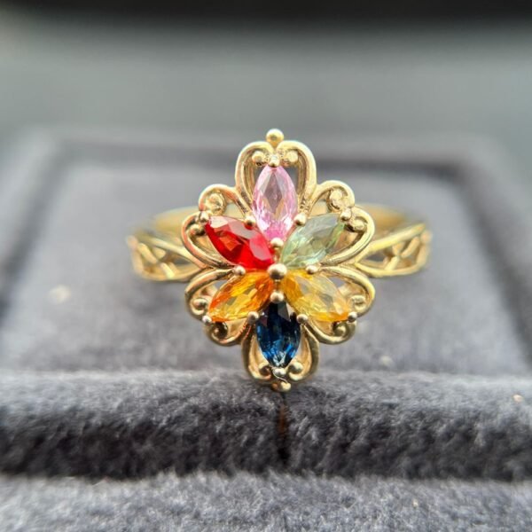 Sapphire Ring, 925 Sterling Silver 18K Gold Plated Untreated Natural Sapphire Women Solitaire Ring Jewelry, Anniversary Wedding Engagement Ring Jewelry Gift, Fine Jewelry, Gift for Her, Girls Rings - Image 5