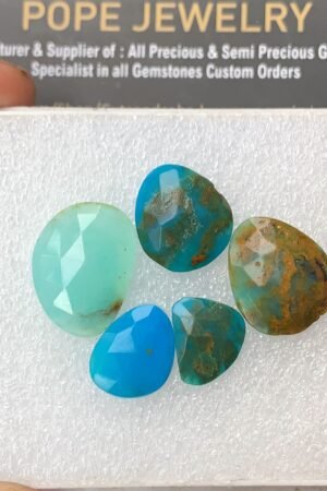 Natural Peruvian Opal Gemstone Smooth Fancy Shape Cabochon High Quality Loose Gemstones For Jewelry Making 13-20 MM Size 5 Pcs V3112