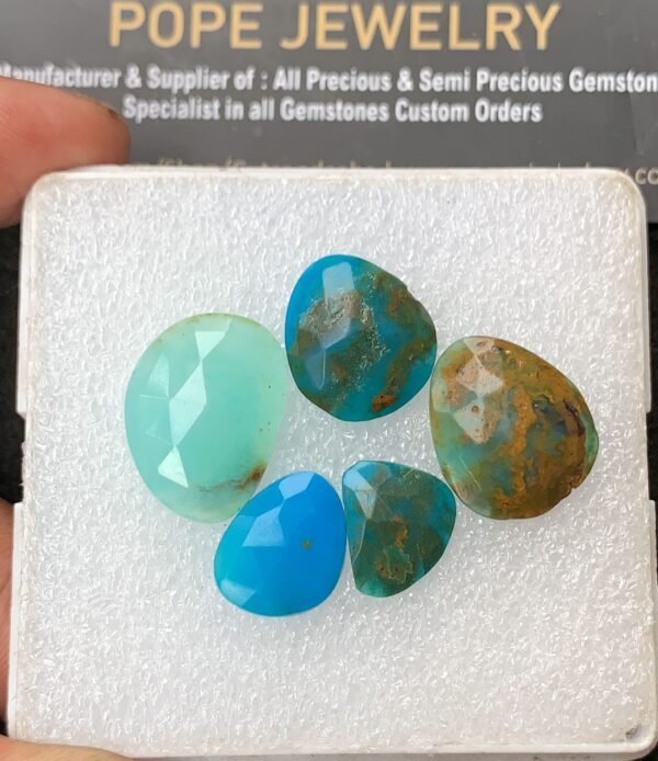 Natural Peruvian Opal Gemstone Smooth Fancy Shape Cabochon High Quality Loose Gemstones For Jewelry Making 13-20 MM Size 5 Pcs V3112