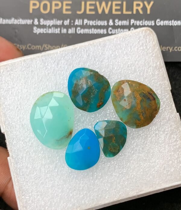 Natural Peruvian Opal Gemstone Smooth Fancy Shape Cabochon High Quality Loose Gemstones For Jewelry Making 13-20 MM Size 5 Pcs V3112 - Image 2