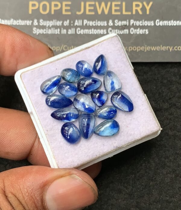 Natural Blue Kyanite Gemstone Smooth Mix Shape Cabochon High Quality Loose Gemstones For Jewelry Making 6-9 MM Size 16 Pc V3233 - Image 2