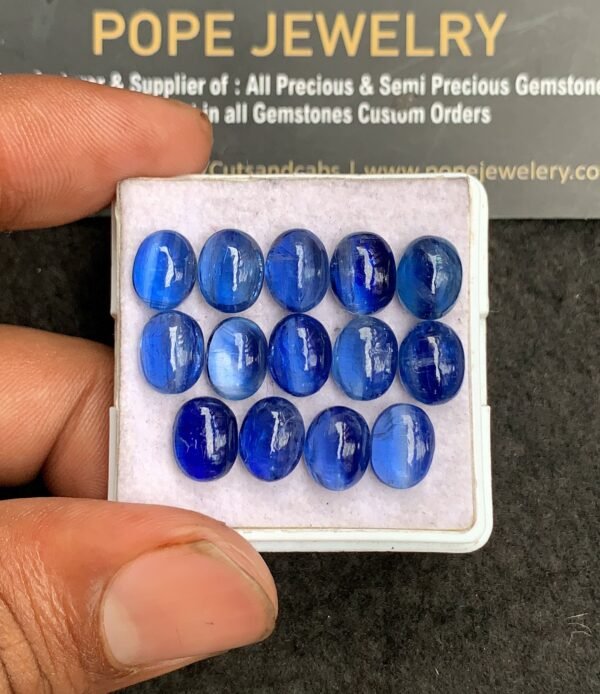 Natural Blue Kyanite Gemstone Smooth Oval Shape Cabochon High Quality Loose Gemstones For Jewelry Making 9x7 MM Size 14 Pc V3235