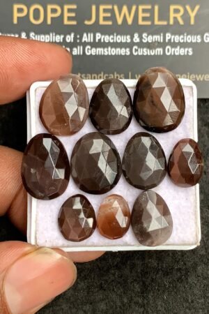 Natural Spectro Lite Gemstone Rose Cut Fancy Shape Cabochon High Quality Loose Gemstones For Jewelry Making 10-16 MM Size 10 Pc V3239