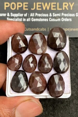 Natural Spectro Lite Gemstone Rose Cut Fancy Shape Cabochon High Quality Loose Gemstones For Jewelry Making 10-17 MM Size 10 Pc V3240