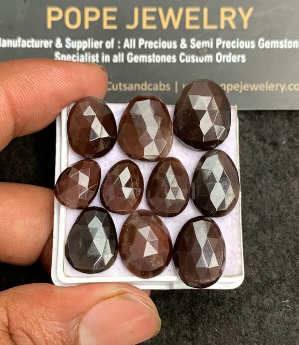 Natural Spectro Lite Gemstone Rose Cut Fancy Shape Cabochon High Quality Loose Gemstones For Jewelry Making 10-17 MM Size 10 Pc V3240