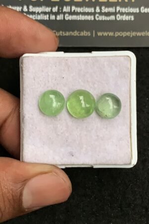 Natural Mint Kyanite Gemstone Smooth Round Shape Cabochon High Quality Loose Gemstones For Jewelry Making 9-10 MM Size 3 Pcs V3253