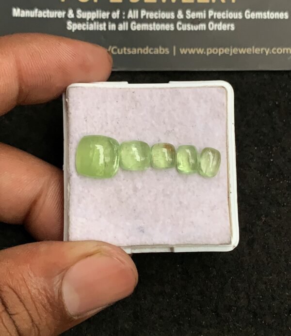 Natural Mint Kyanite Gemstone Smooth Mix Shape Cabochon High Quality Loose Gemstones For Jewelry Making 6-10 MM Size 5 Pcs V3254