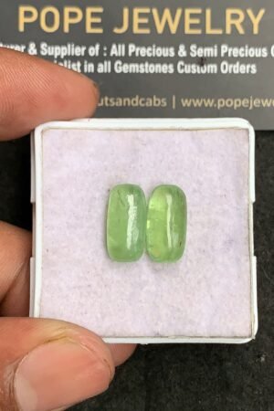 Natural Mint Kyanite Gemstone Smooth Rectangle Shape Cabochon High Quality Loose Gemstones For Jewelry Making 14x7 MM Size 2 Pcs V3272