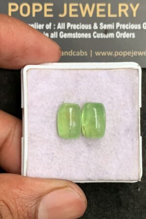 Natural Mint Kyanite Gemstone Smooth Rectangle Shape Cabochon High Quality Loose Gemstones For Jewelry Making 12x8 MM Size 2 Pcs V3273