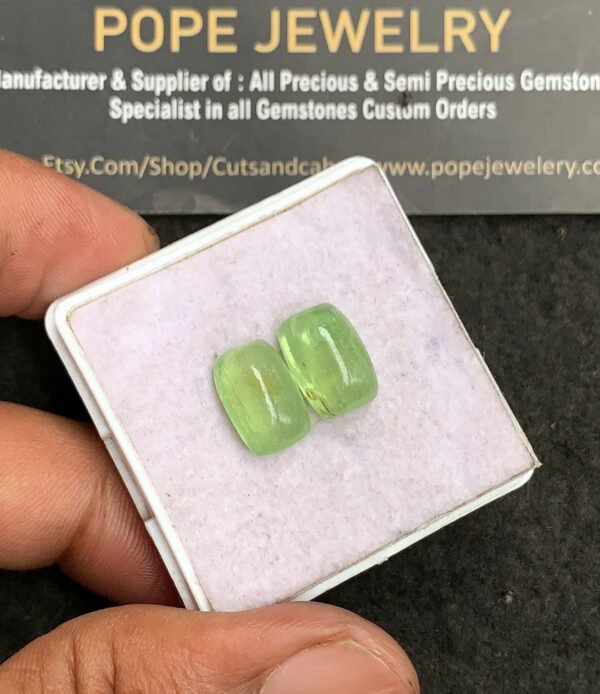 Natural Mint Kyanite Gemstone Smooth Rectangle Shape Cabochon High Quality Loose Gemstones For Jewelry Making 12x8 MM Size 2 Pcs V3273 - Image 2