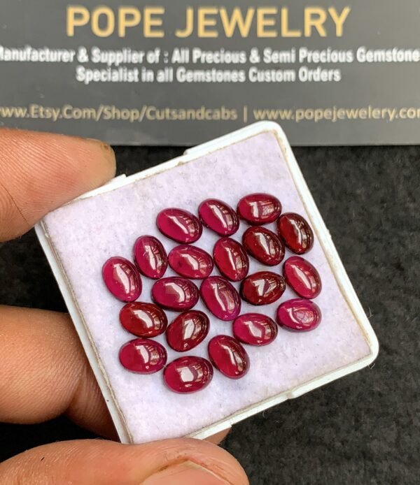 Natural Garnet Gemstone Smooth Round Shape Cabochon High Quality Loose Gemstones For Jewelry Making 5 MM Size 19 Pcs V3336 - Image 3