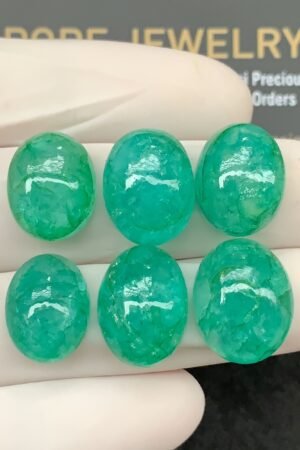 Natural Beryl Gemstone Smooth Oval Shape Cabochon High Quality Loose Gemstones For Jewelry Making 15-16 Size 6 Pcs SM24714