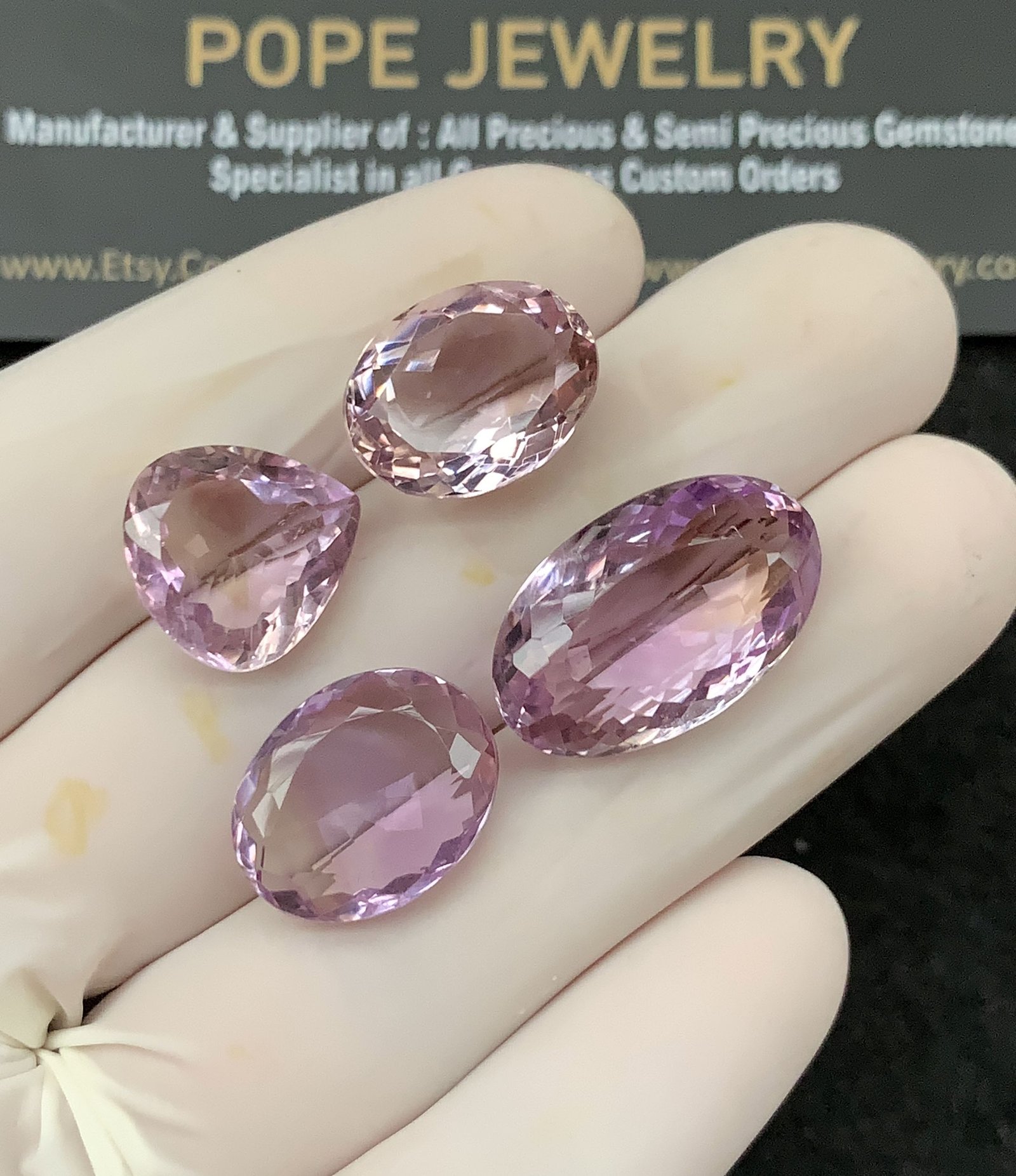 Natural Ametrine Gemstone Faceted Cut Mix Shape High Quality Loose Gemstones For Jewelry Making 13-20 MM Size 4 Pcs SM24719 - Image 2
