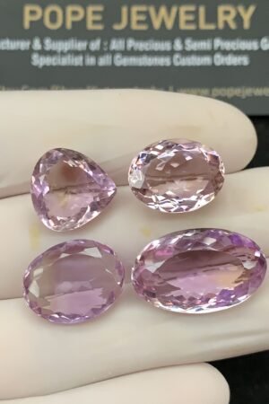 Natural Ametrine Gemstone Faceted Cut Mix Shape High Quality Loose Gemstones For Jewelry Making 13-20 MM Size 4 Pcs SM24719