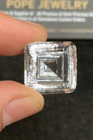 Natural Himalayan Crystal Gemstone Faceted Cut Cushion Shape High Quality Loose Gemstones For Jewelry Making 17x17x11 MM Size 1 Pc SM24743