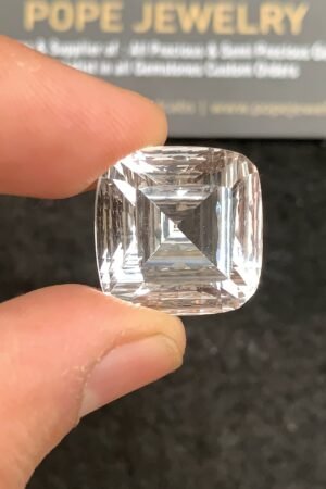 Natural Himalayan Crystal Gemstone Faceted Cut Cushion Shape High Quality Loose Gemstones For Jewelry Making 18x18x11 MM Size 1 Pc SM24745