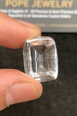 Natural Himalayan Crystal Gemstone Faceted Cut Rectangle Shape High Quality Loose Gemstones For Jewelry Making 18x14x9 MM Size 1 Pc SM24750