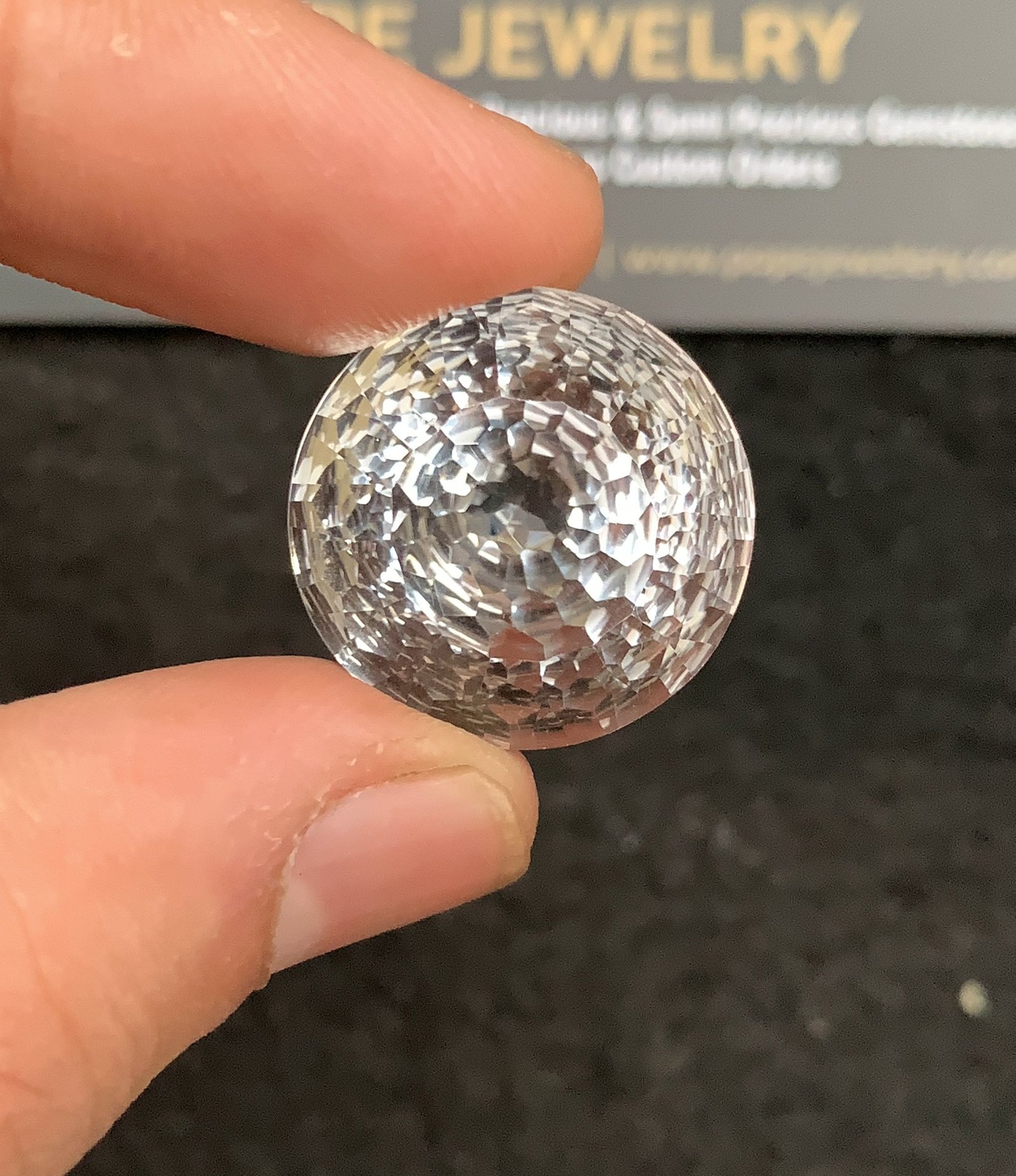 Natural Himalayan Crystal Gemstone Faceted Cut Round Shape High Quality Loose Gemstones For Jewelry Making 21x21x16 MM Size 1 Pc SM24751