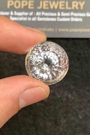 Natural Himalayan Crystal Gemstone Faceted Cut Round Shape High Quality Loose Gemstones For Jewelry Making 19x19x15 MM Size 1 Pc SM24753