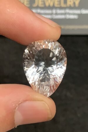 Natural Himalayan Crystal Gemstone Faceted Cut Pear Shape High Quality Loose Gemstones For Jewelry Making 22x15x11 MM Size 1 Pc SM24756