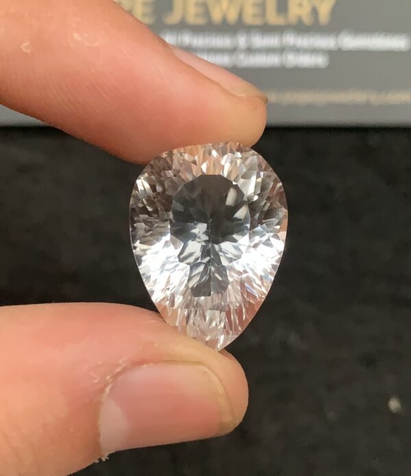 Natural Himalayan Crystal Gemstone Faceted Cut Pear Shape High Quality Loose Gemstones For Jewelry Making 22x15x11 MM Size 1 Pc SM24756