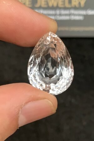 Natural Himalayan Crystal Gemstone Faceted Cut Pear Shape High Quality Loose Gemstones For Jewelry Making 21x15x10 MM Size 1 Pc SM24757